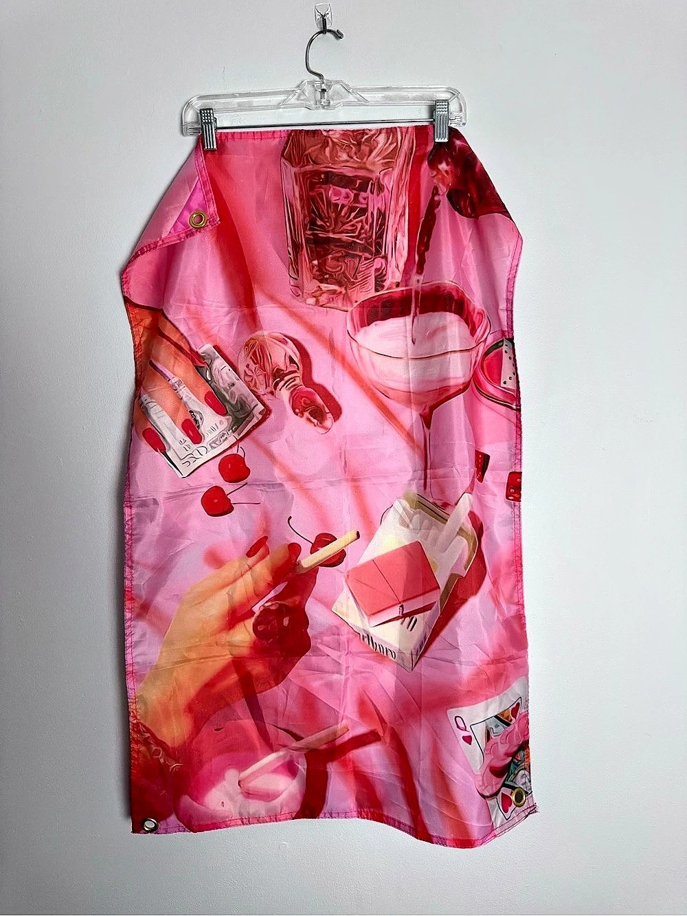 Feminine flag wall hanging pink